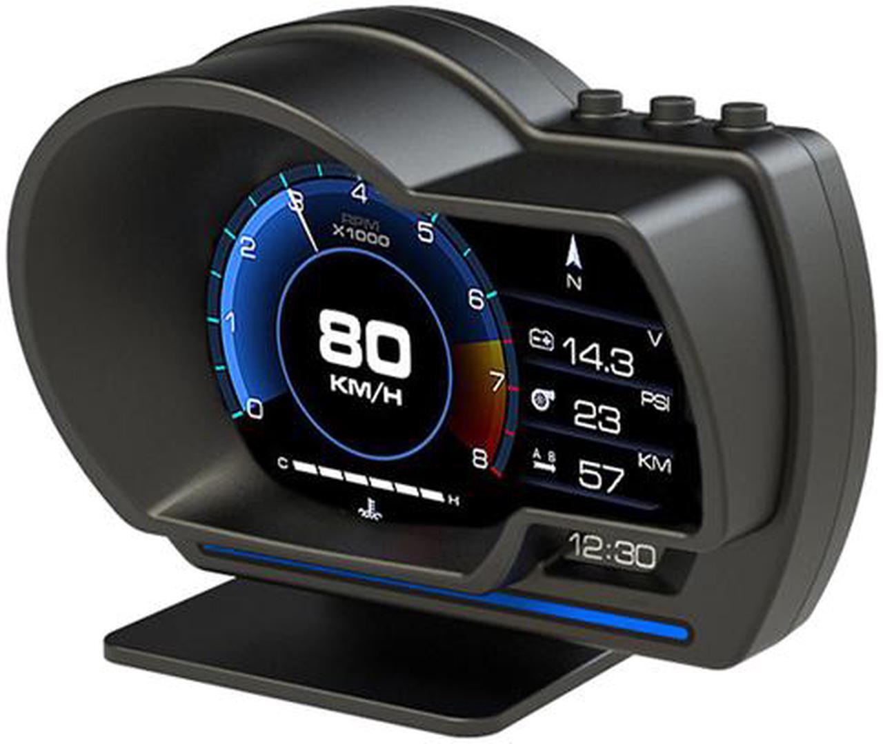 Main image of Car HUD OBD2 GPS Smart head up display Speed monitoring 9 interface Digital Gauge Meter Turbo Brake Test OBD Scanner