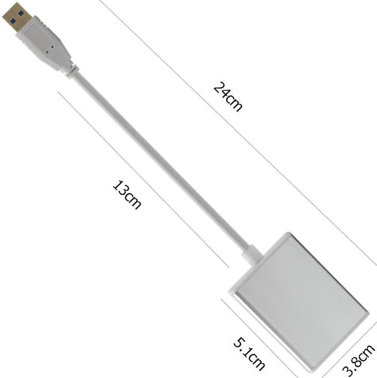 Alt view image 6 of 7 - USB 3.0 to HDMI for Laptop Computer PC Adapter 1080P USB to HDMI Converter Cable for Display TV Projector for Win 7 8