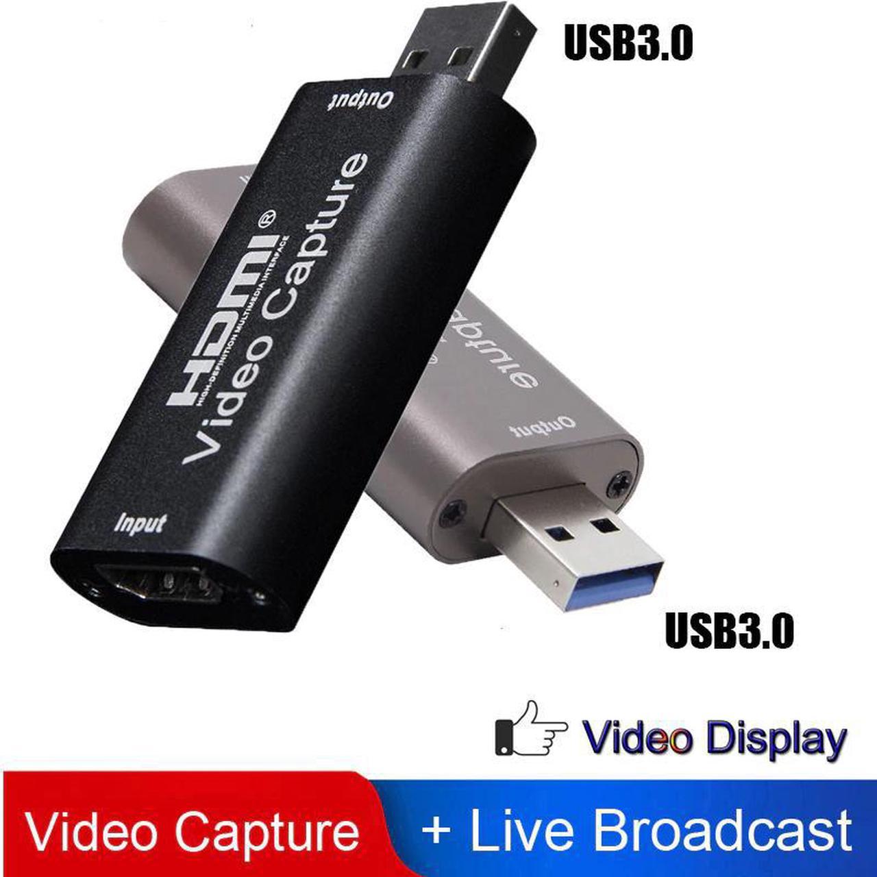 3.0 Video Capture Card 4K HDMI to  3.0 Video Capture Grabber Record Box for Game HD Camera Recording Live Streaming