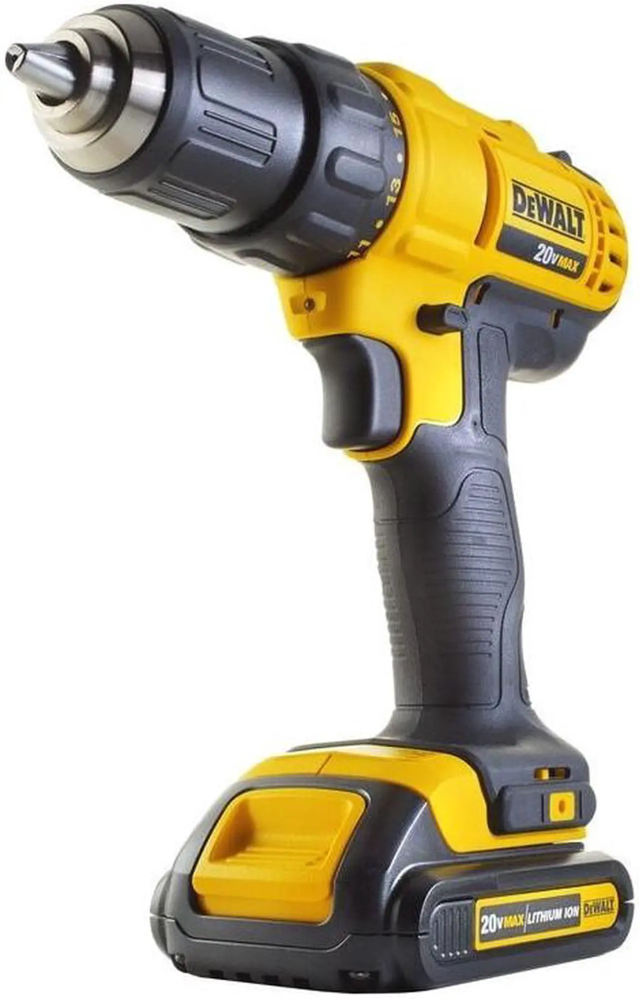 Alt view image 16 of 20 - Dewalt DCD771C2 20V MAX Brushed Lithium-Ion 1/2 in. Cordless Compact Drill Driver Kit with 2 Batteries (1.3 Ah)