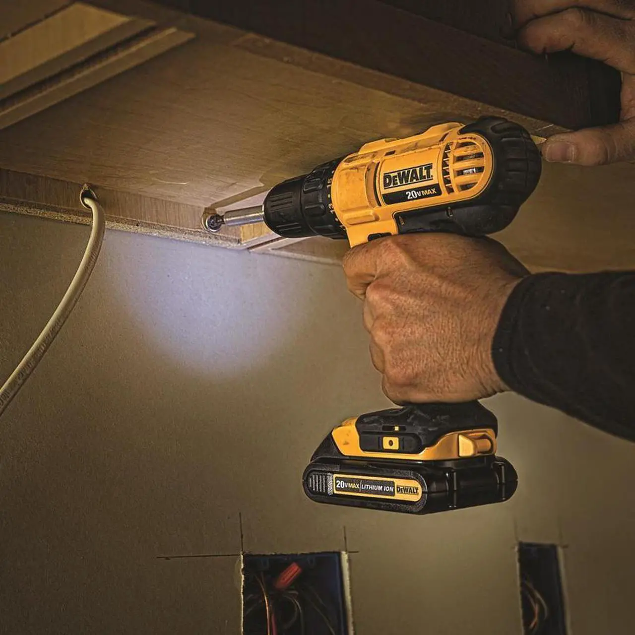 Alt view image 20 of 20 - Dewalt DCD771C2 20V MAX Brushed Lithium-Ion 1/2 in. Cordless Compact Drill Driver Kit with 2 Batteries (1.3 Ah)