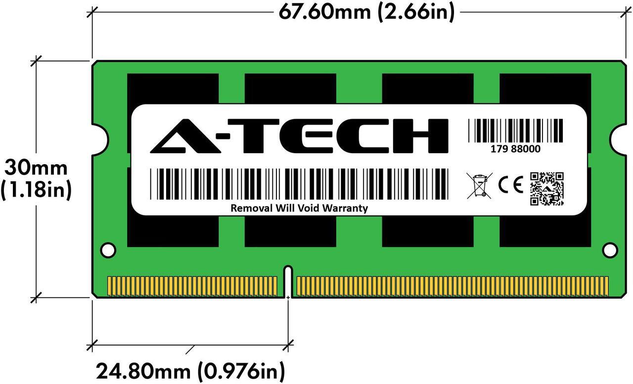 Alt view image 3 of 6 - A-Tech 2GB RAM for Apple MacBook Pro (Mid 2012), iMac (Late 2012, Early/Late 2013, Late 2014, Mid 2015), Mac mini (Late 2012) | DDR3 1600MHz PC3-12800 SODIMM 204-Pin Memory Upgrade