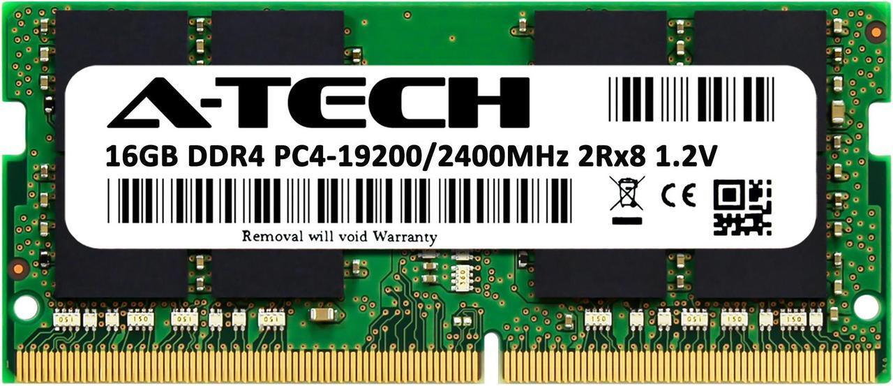 Alt view image 2 of 7 - A-Tech 16GB DDR4 2400MHz SODIMM PC4-19200 2Rx8 Non-ECC Unbuffered CL17 1.2V Dual Rank 260-Pin SO-DIMM Laptop Notebook Computer RAM Memory Upgrade Module