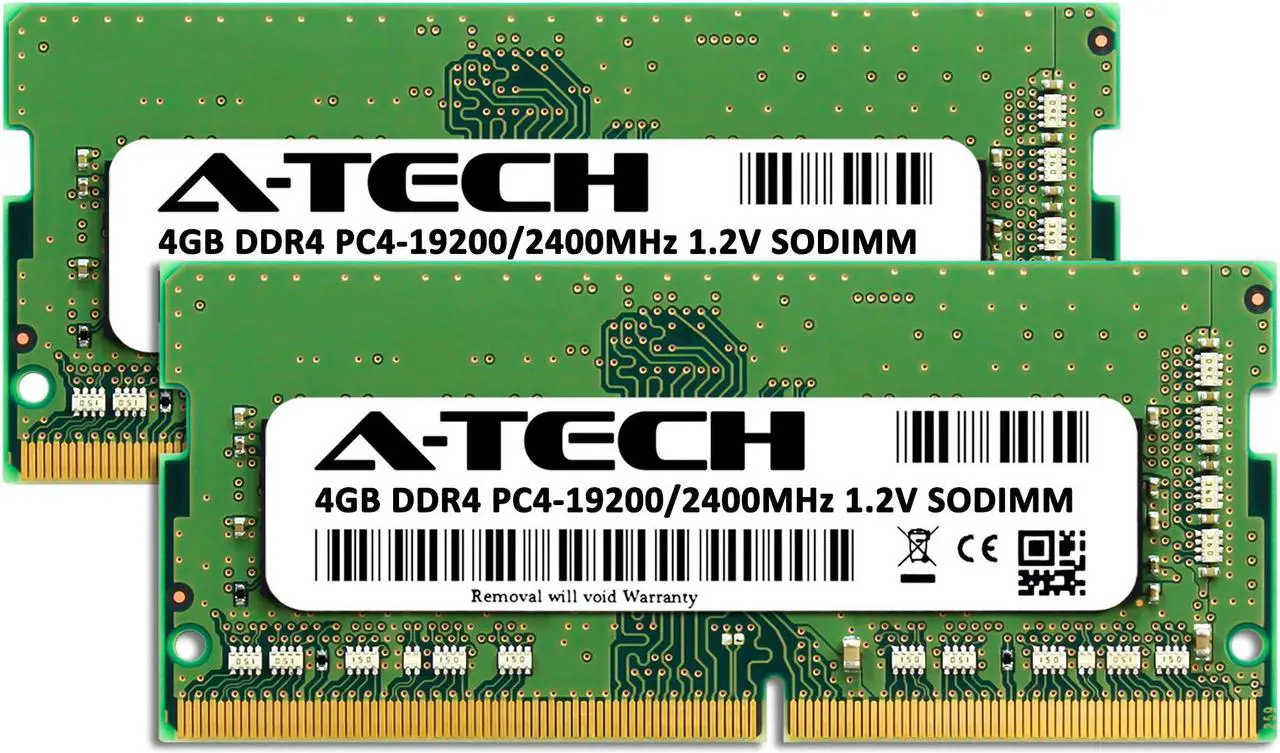 Alt view image 2 of 7 - A-Tech 8GB (2x4GB) DDR4 2400MHz SODIMM PC4-19200 Non-ECC CL17 1.2V 260-Pin SO-DIMM Laptop Notebook Computer RAM Memory Upgrade Kit