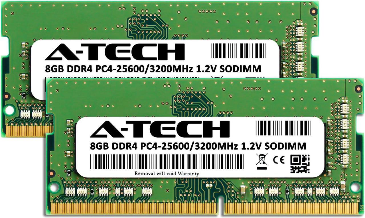 Alt view image 2 of 7 - A-Tech 16GB (2x8GB) DDR4 3200MHz SODIMM PC4-25600 Non-ECC Unbuffered CL22 1.2V 260-Pin SO-DIMM Laptop Notebook Computer RAM Memory Upgrade Kit