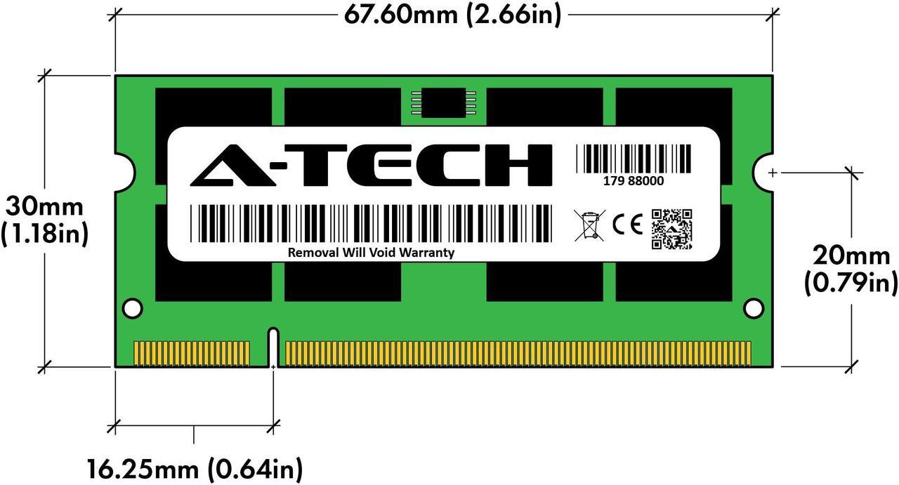 Alt view image 3 of 6 - A-Tech 4GB Kit (2x2GB) RAM for Apple MacBook Pro (Late 2006), MacBook (Late 2006, Mid 2007), iMac (Late 2006), Mac mini (Mid 2007) | DDR2 667MHz PC2-5300 SODIMM 200-Pin Memory Upgrade