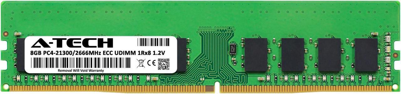Alt view image 2 of 6 - 8GB RAM Replacement for Micron MTA9ASF1G72AZ-2G6E1 | DDR4 2666MHz PC4-21300 ECC UDIMM 1Rx8 Server Memory