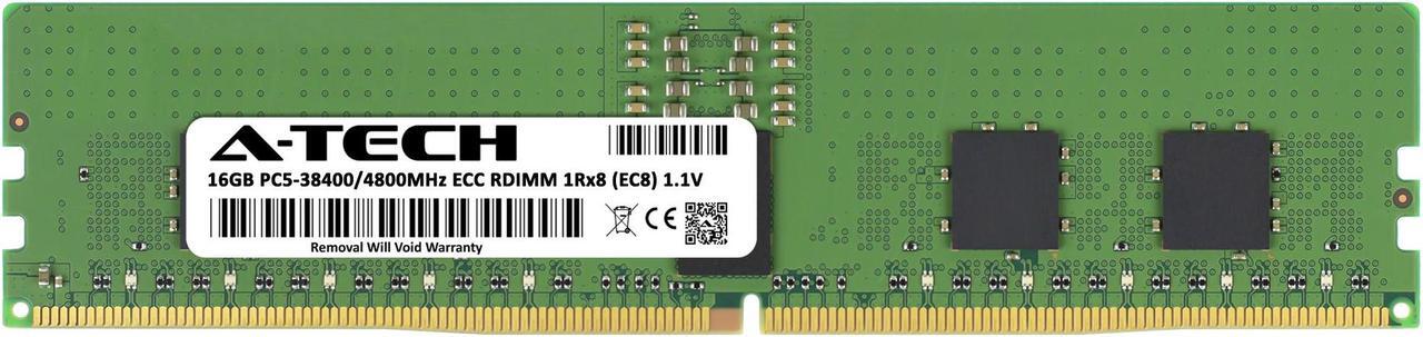 Alt view image 2 of 7 - A-Tech 16GB 1Rx8 PC5-38400R DDR5 4800 MHz EC8 RDIMM ECC Registered DIMM 288-Pin Single Rank x8 Server & Workstation RAM Memory Upgrade Module