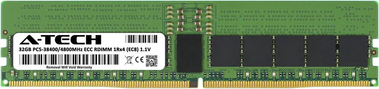 Alt view image 2 of 6 - 32GB RAM Replacement for IBM-Lenovo 4X77A81438 | DDR5 4800MHz PC5-38400 ECC RDIMM 1Rx4 (EC8) Server Memory