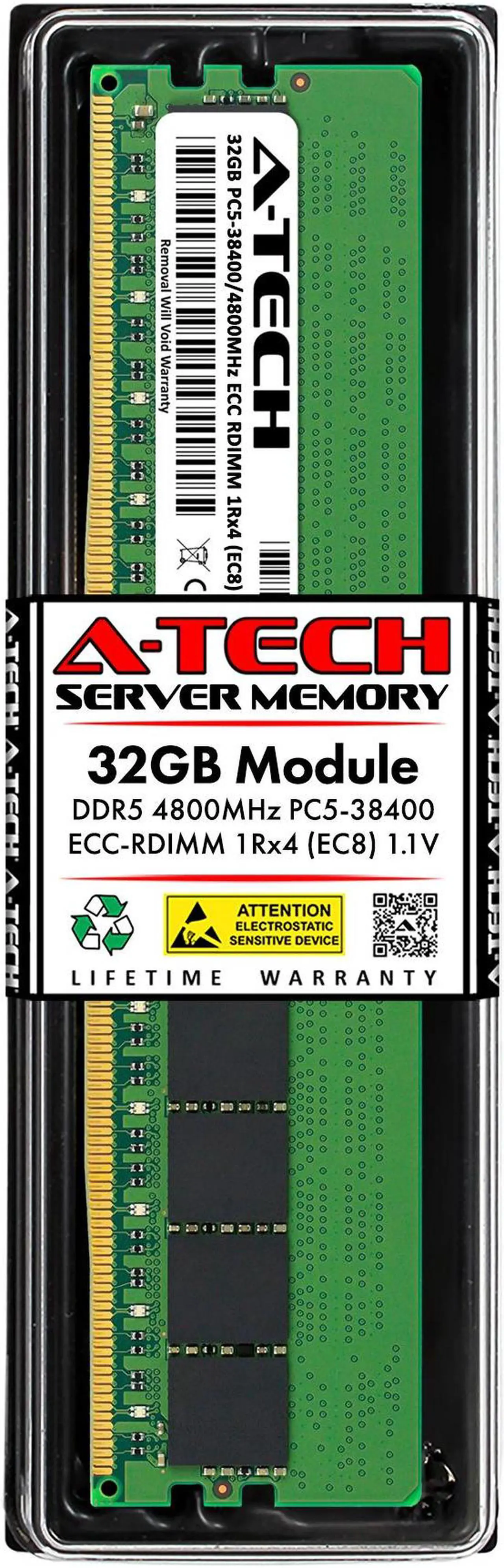 Main image of 32GB RAM Replacement for IBM-Lenovo 4X77A81438 | DDR5 4800MHz PC5-38400 ECC RDIMM 1Rx4 (EC8) Server Memory