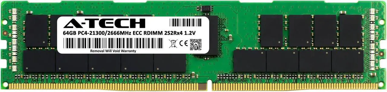 Alt view image 2 of 6 - 64GB RAM Replacement for Cisco UCS-MR-X64G4RS-H, 15-105083-01 | DDR4 2666MHz PC4-21300 ECC RDIMM 4Rx4 Server Memory