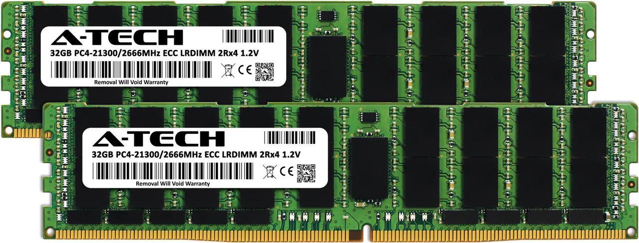 Alt view image 2 of 4 - A-Tech 64GB Kit (2x32GB) RAM for Apple Mac Pro (2019, 8-Core, Rack & Tower) | DDR4 2666/2667MHz PC4-21300 ECC LRDIMM 288-Pin Memory Upgrade