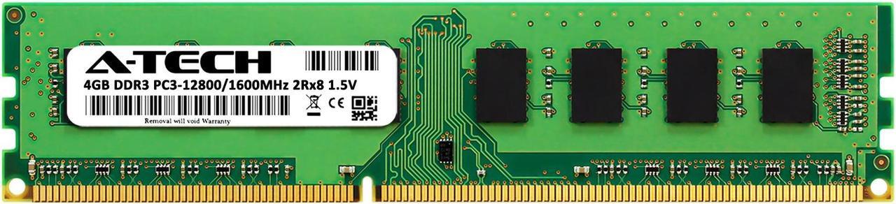 Alt view image 2 of 6 - 4GB RAM Replacement for HP 655410-150, 655410-571, B1S53AA, B4U36AA | DDR3 1600MHz PC3-12800 DIMM 2Rx8 Desktop Memory