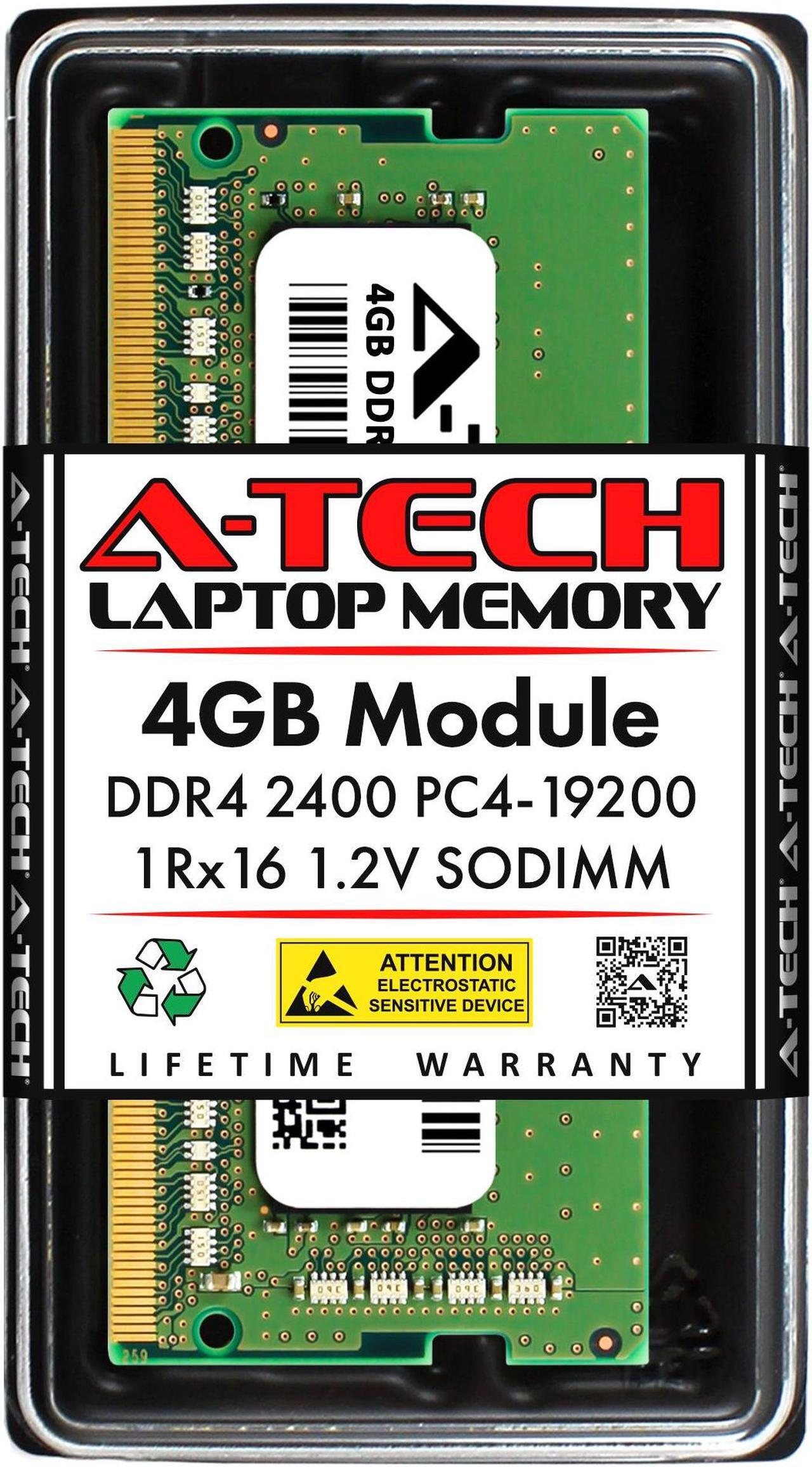 Main image of 4GB RAM Replacement for Kingston ACR24D4S7S1MB-4, K4YRP4-MIE, KCP424SS6/4, KVR24S17S6/4 | DDR4 2400MHz PC4-19200 SODIMM 1Rx16 Laptop Memory