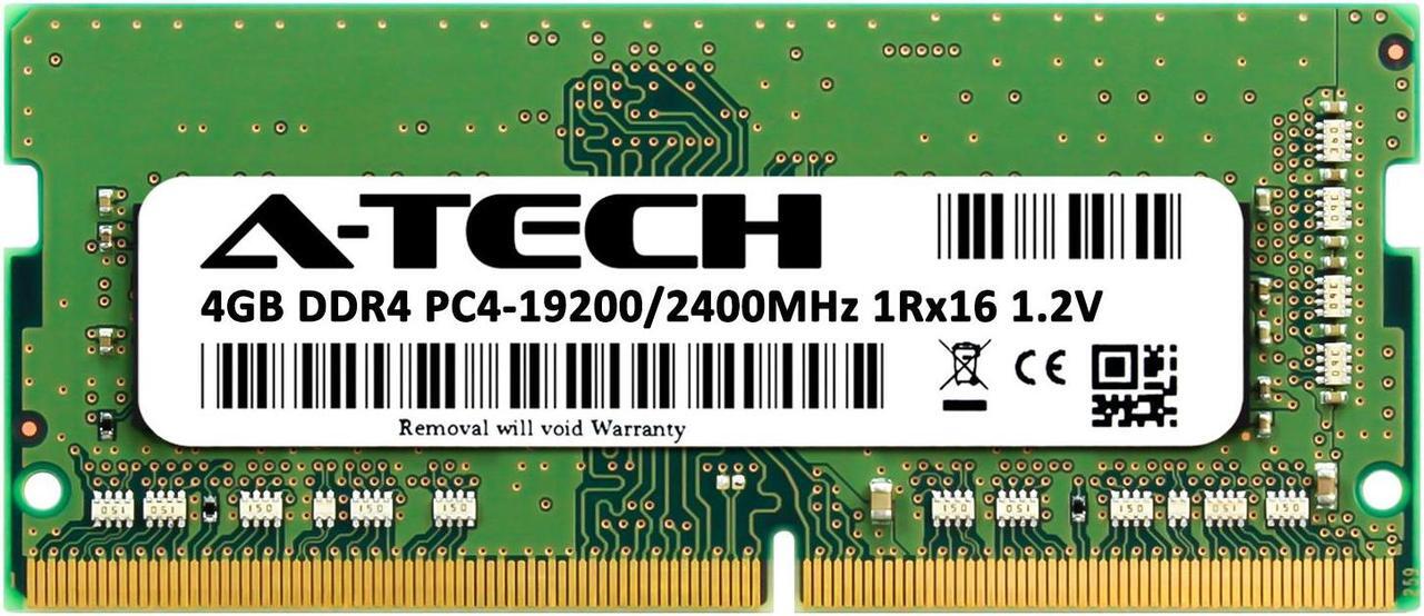 Alt view image 2 of 6 - 4GB RAM Replacement for Kingston ACR24D4S7S1MB-4, K4YRP4-MIE, KCP424SS6/4, KVR24S17S6/4 | DDR4 2400MHz PC4-19200 SODIMM 1Rx16 Laptop Memory