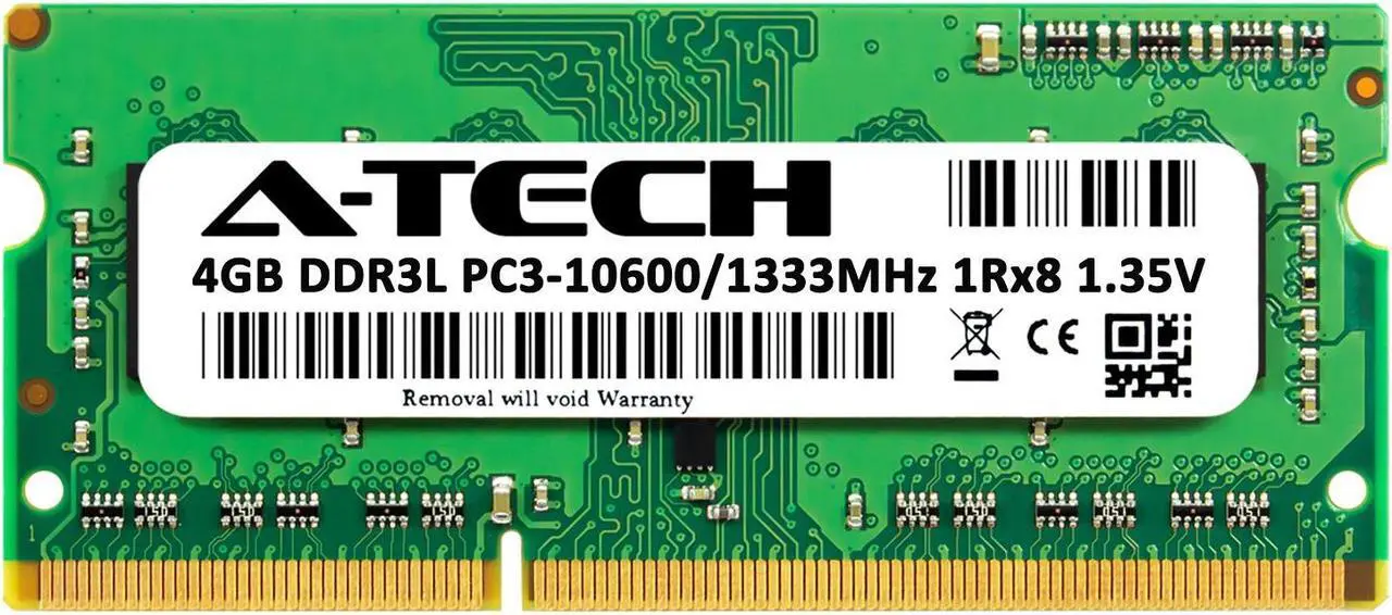 Alt view image 2 of 6 - 4GB RAM Replacement for Micron MT8KTF51264HZ-1G4, MT8KTF51264HZ-1G4E1 | DDR3 1333MHz PC3L-10600 SODIMM 1Rx8 Laptop Memory