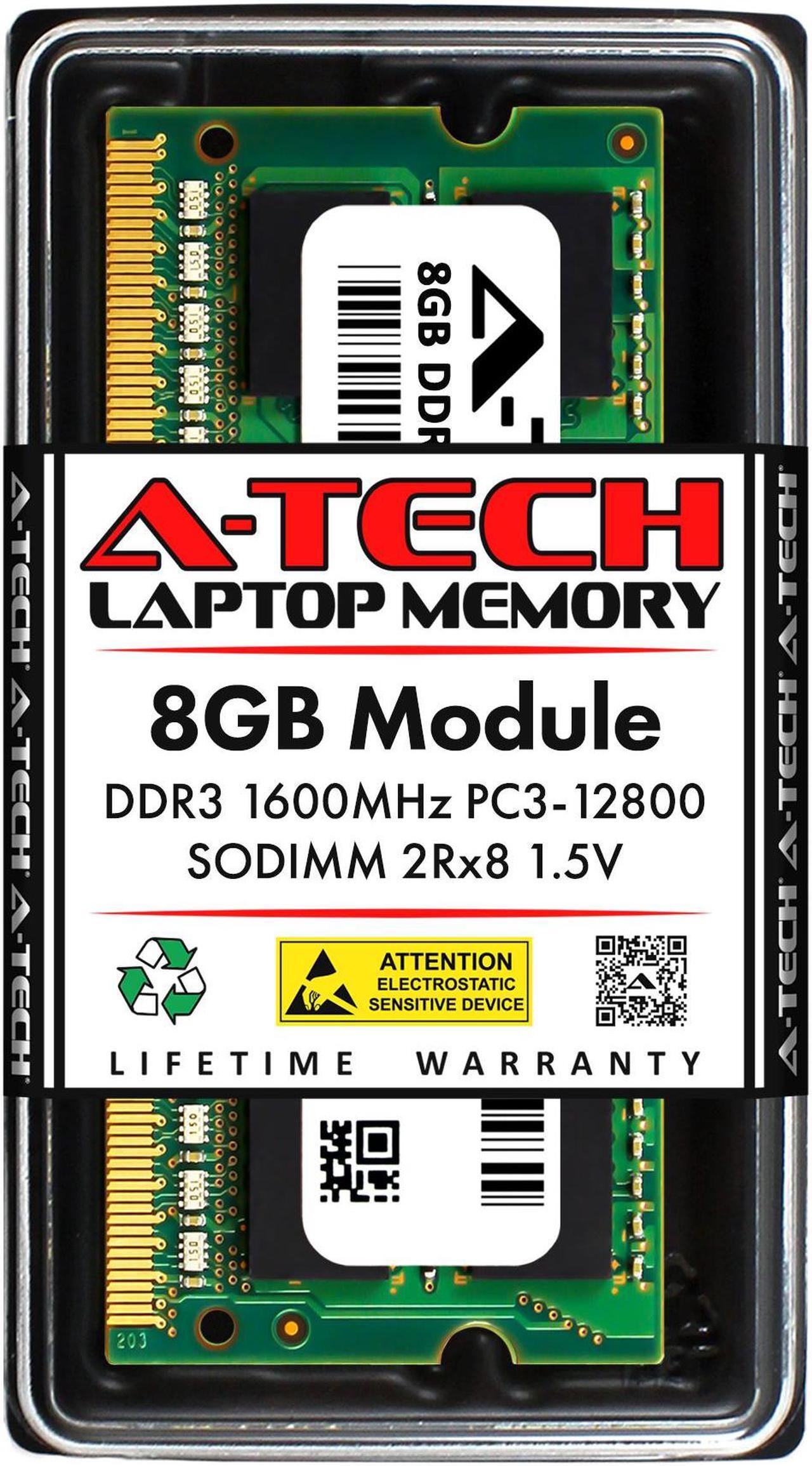 Main image of 8GB RAM Replacement for Kingston KAS-N3C/8G, KCP316SD8/8, KFJ-FC/8G, KTA-MB1600/8G, KTD-L3C/8G, KTH-X3C/8G, KTT-S3C/8G, KVR16S11/8, KVR16S11K2/16 | DDR3 1600MHz PC3-12800 SODIMM 2Rx8 Laptop Memory