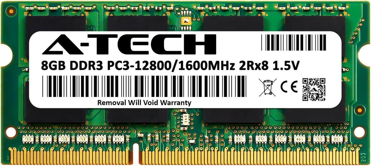 Alt view image 2 of 6 - 8GB RAM Replacement for Kingston KAS-N3C/8G, KCP316SD8/8, KFJ-FC/8G, KTA-MB1600/8G, KTD-L3C/8G, KTH-X3C/8G, KTT-S3C/8G, KVR16S11/8, KVR16S11K2/16 | DDR3 1600MHz PC3-12800 SODIMM 2Rx8 Laptop Memory