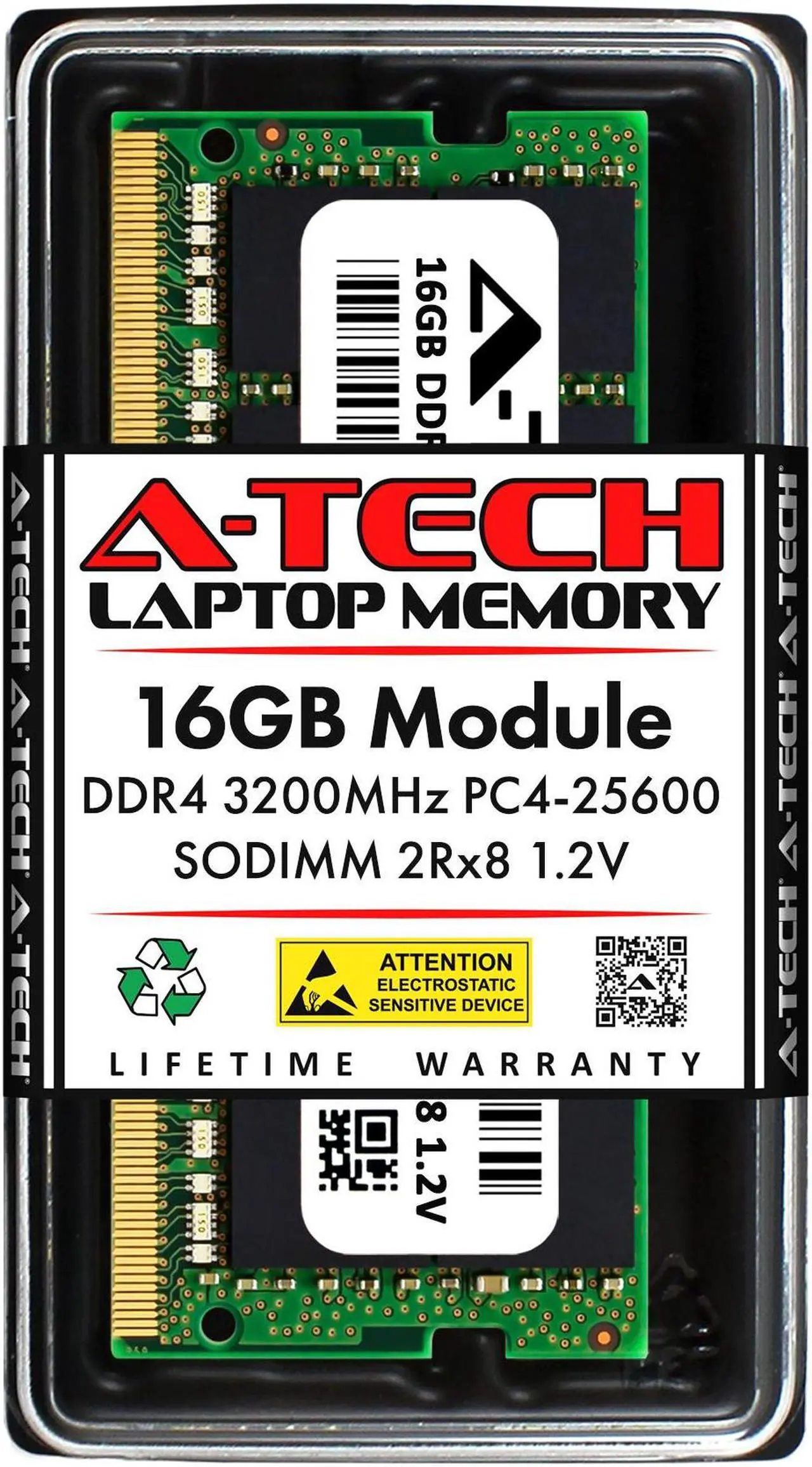 Main image of 16GB RAM Replacement for Micron MTA16ATF2G64HZ-3G2E1, MTA16ATF2G64HZ-3G2J1 | DDR4 3200MHz PC4-25600 SODIMM 2Rx8 Laptop Memory