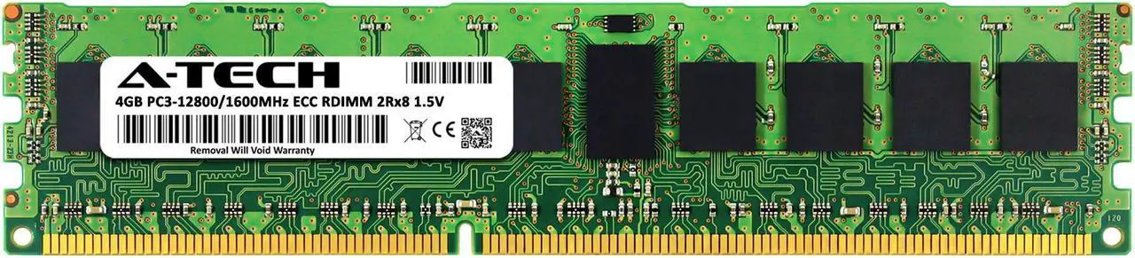 Alt view image 2 of 6 - 4GB RAM Replacement for IBM-Lenovo 03T8397, 90Y3148, 90Y3177, 90Y3178 | DDR3 1600MHz PC3-12800 ECC RDIMM 2Rx8 Server Memory