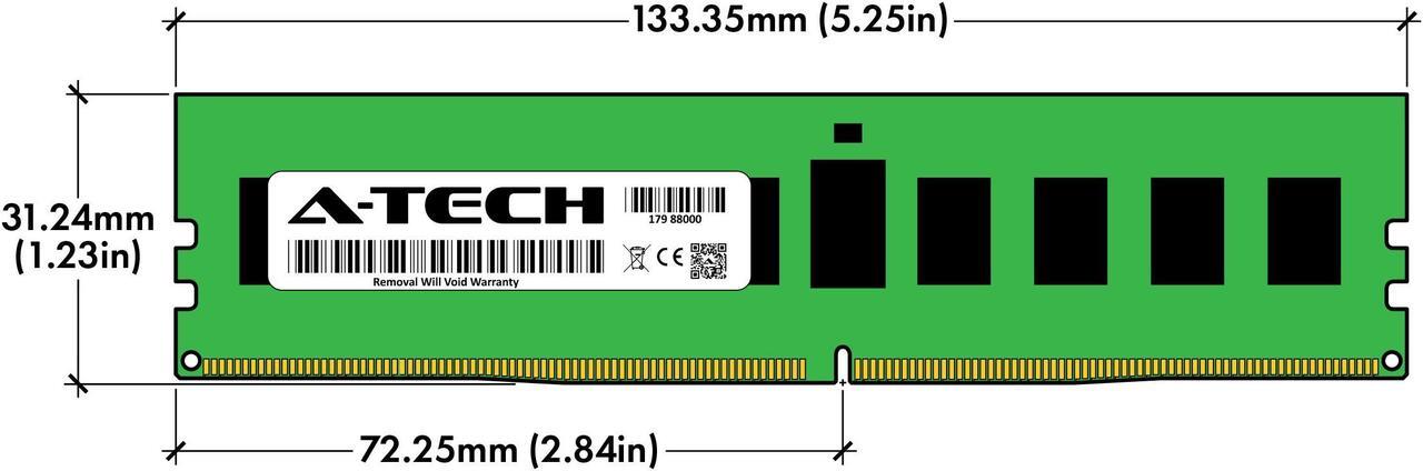 Alt view image 3 of 4 - A-Tech 128GB (4x32GB) 2Rx8 PC4-25600R DDR4 3200 MHz ECC RDIMM Registered DIMM 288-Pin Dual Rank x8 Server & Workstation RAM Memory Upgrade Kit