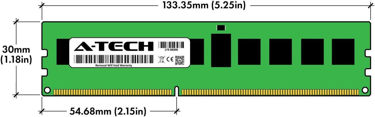 Alt view image 3 of 6 - 4GB RAM Replacement for Dell A6994474 | DDR3 1600MHz PC3L-12800 ECC RDIMM 2Rx8 Server Memory