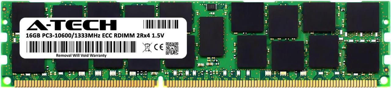 Alt view image 2 of 6 - 16GB RAM Replacement for Kingston KFJ-PM313/16G, KTH-PL313/16G, KTL-TS313/16G, KVR13R9D4/16, KVR13R9D4/16I, KVR13R9D4K3/48I | DDR3 1333MHz PC3-10600 ECC RDIMM 2Rx4 Server Memory
