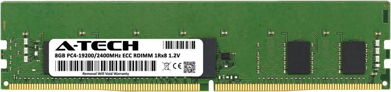 Alt view image 2 of 6 - 8GB RAM Replacement for HP 809080-091, 852545-001 | DDR4 2400MHz PC4-19200 ECC RDIMM 1Rx8 Server Memory