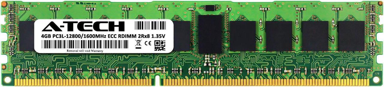 Alt view image 2 of 6 - 4GB RAM Replacement for Dell A6994474 | DDR3 1600MHz PC3L-12800 ECC RDIMM 2Rx8 Server Memory