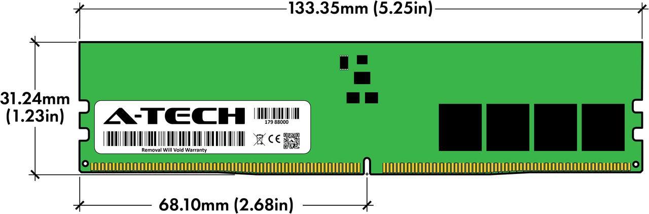 Alt view image 3 of 7 - 32GB RAM Replacement for Samsung M323R4GA3BB0-CQK | DDR5 4800MHz PC5-38400 DIMM 2Rx8 Desktop Memory