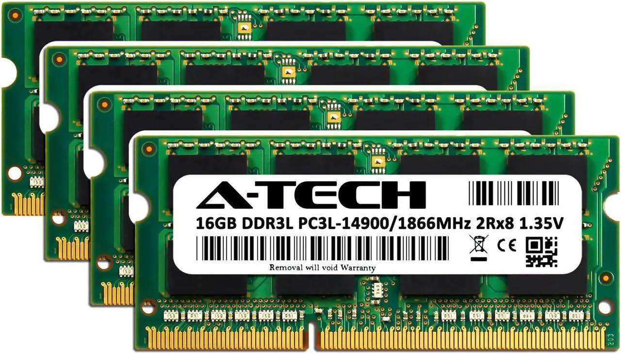 Alt view image 2 of 6 - A-Tech 64GB Kit (4x16GB) RAM for Apple iMac (Late 2015) | DDR3 1866MHz PC3-14900 SODIMM 204-Pin Memory Upgrade