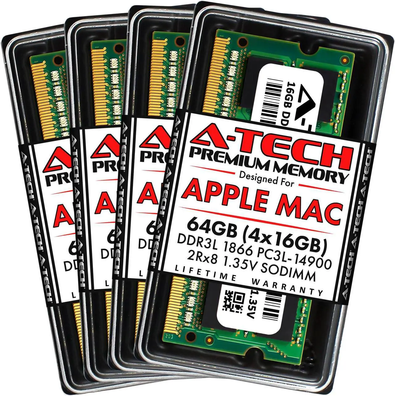 Main image of A-Tech 64GB Kit (4x16GB) RAM for Apple iMac (Late 2015) | DDR3 1866MHz PC3-14900 SODIMM 204-Pin Memory Upgrade