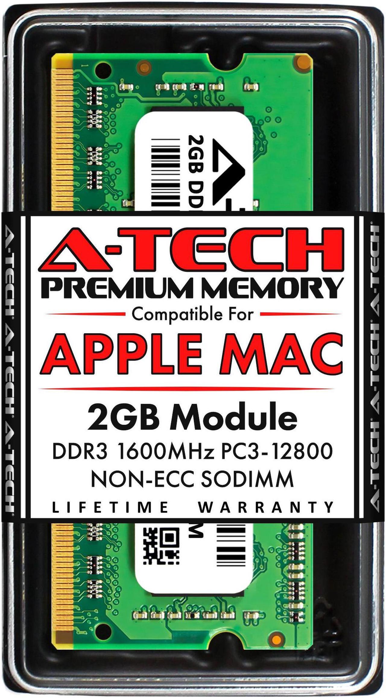 Main image of A-Tech 2GB RAM for Apple MacBook Pro (Mid 2012), iMac (Late 2012, Early/Late 2013, Late 2014, Mid 2015), Mac mini (Late 2012) | DDR3 1600MHz PC3-12800 SODIMM 204-Pin Memory Upgrade