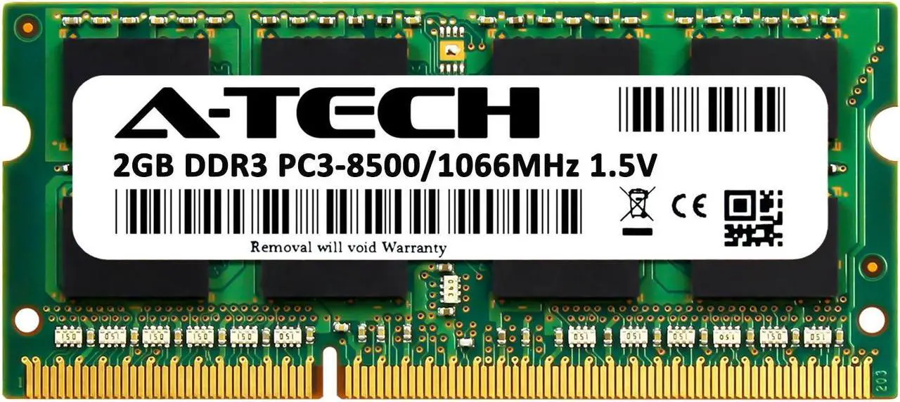 Alt view image 2 of 6 - 2GB RAM for Apple MacBook Pro (Late 2008, Early/Mid 2009, Mid 2010), MacBook (Late 2008/2009, Mid 2010), iMac (2009), Mac mini (Early/Late 2009, Mid 2010) | DDR3 1066MHz PC3-8500 SODIMM Memory Upgrade