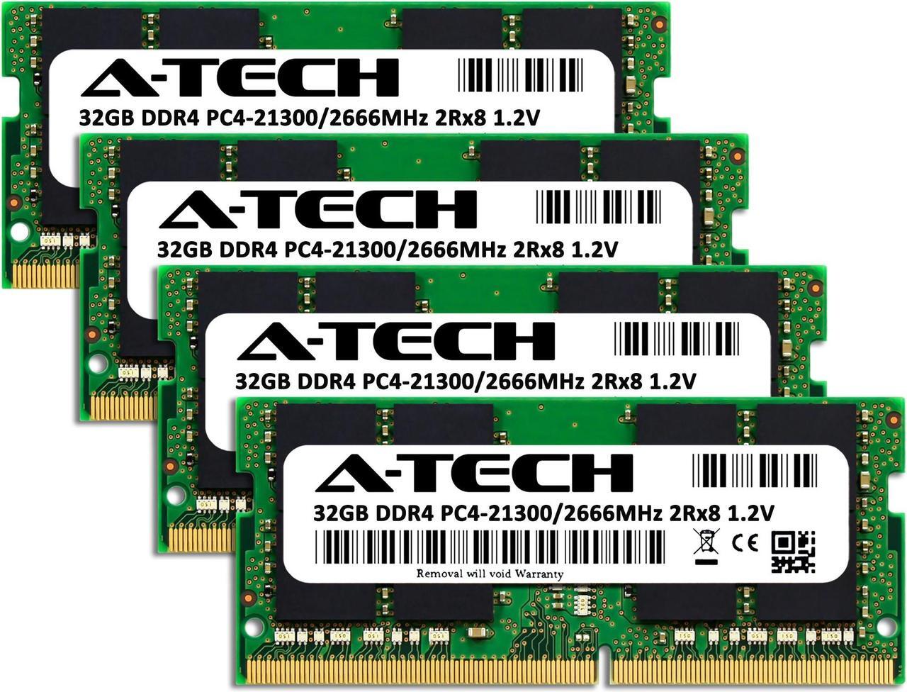 Alt view image 2 of 6 - A-Tech 128GB Kit (4x32GB) RAM for Apple iMac (2019, 2020) | DDR4 2666MHz PC4-21300 SODIMM 260-Pin Memory Upgrade