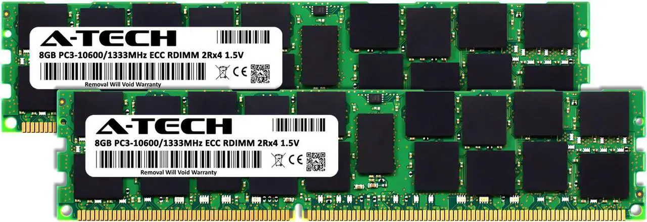 Alt view image 2 of 3 - A-Tech 16GB Kit (2x8GB) RAM for Apple Mac Pro (Mid 2010, 6-Core/12-Core & Mid 2012, 6-Core/12-Core) | DDR3 1333MHz PC3-10600 ECC RDIMM 240-Pin Memory Upgrade