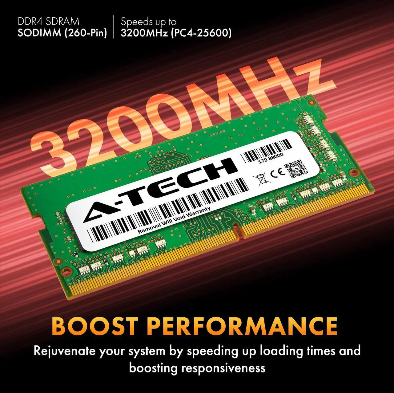 Alt view image 4 of 7 - A-Tech 16GB (4x4GB) DDR4 3200MHz SODIMM PC4-25600 Non-ECC CL22 1.2V 260-Pin SO-DIMM Laptop Notebook Computer RAM Memory Upgrade Kit