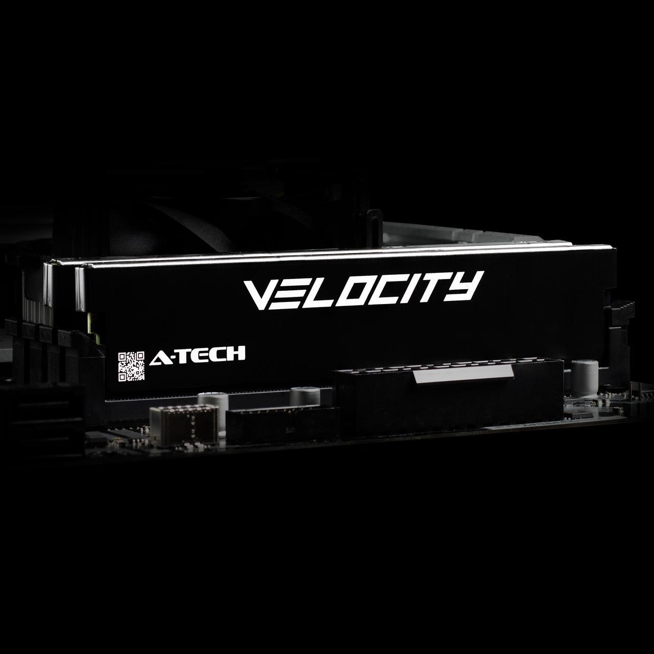 Alt view image 4 of 6 - A-Tech Velocity 32GB (2x16GB) DDR5 5600MHz (PC5-44800) CL46 XMP 3.0 UDIMM 1.1V Non-ECC DIMM 288-Pin Desktop PC Gaming Memory RAM Kit - Black (AV2K16G5D56X)
