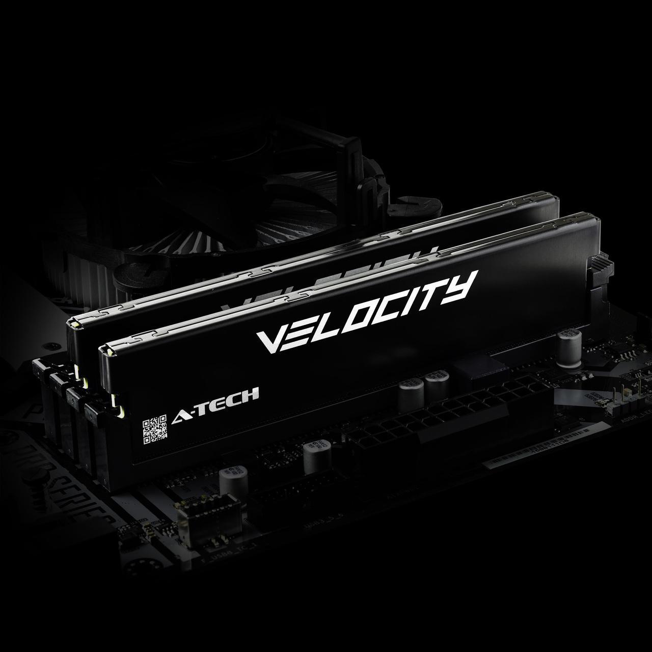 Alt view image 5 of 6 - A-Tech Velocity 32GB (2x16GB) DDR5 5600MHz (PC5-44800) CL46 XMP 3.0 UDIMM 1.1V Non-ECC DIMM 288-Pin Desktop PC Gaming Memory RAM Kit - Black (AV2K16G5D56X)