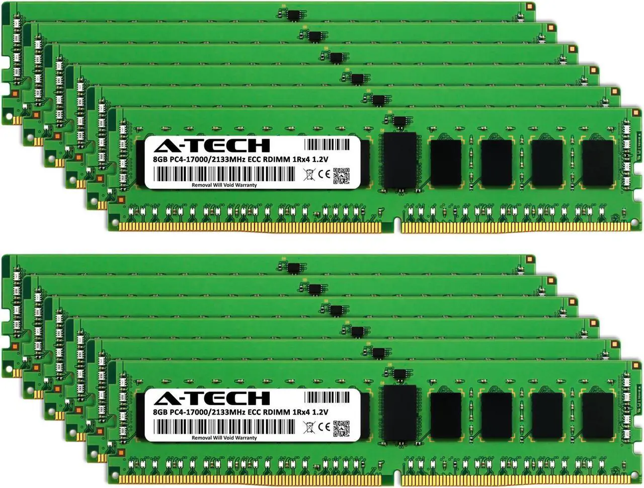Alt view image 2 of 7 - 96GB (12x8GB) RAM for Dell PowerEdge R430, R530, R630, R630 XL, R730, R730 XL, R730xd, R730xd XL, R830, R930 | 13th Gen. Rack Servers | DDR4 2133MHz ECC RDIMM PC4-17000 1Rx4 Registered Memory Kit