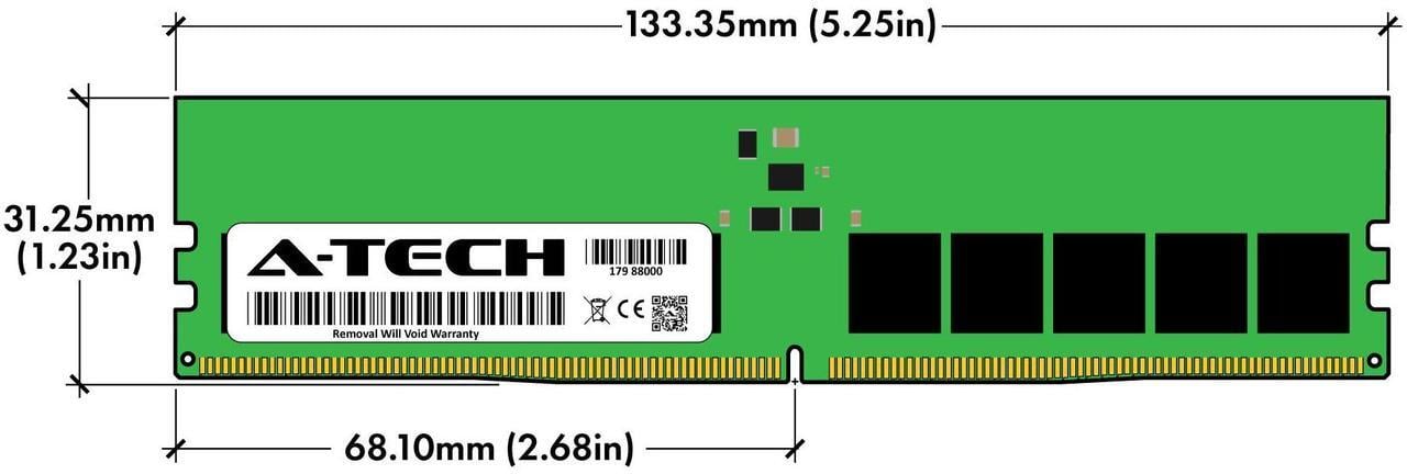 Alt view image 3 of 6 - A-Tech 512GB (8x64GB) 2Rx8 PC5-44800E DDR5 PC5-44800 MHz ECC UDIMM Unbuffered DIMM 288-Pin Dual Rank x8 Server & Workstation RAM Memory Upgrade Kit