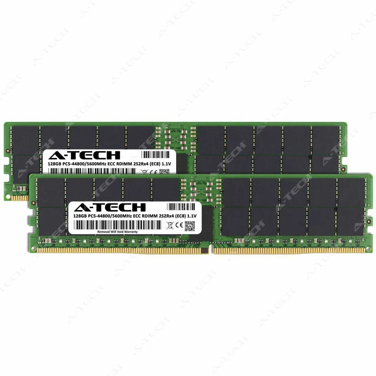 Alt view image 2 of 7 - A-Tech 256GB (2x128GB) 2S2Rx4 (4Rx4 3DS) PC5-44800R DDR5 5600 MHz EC8 RDIMM ECC Registered DIMM 288-Pin Quad Rank x4 3DS/TSV Server & Workstation RAM Memory Upgrade Kit
