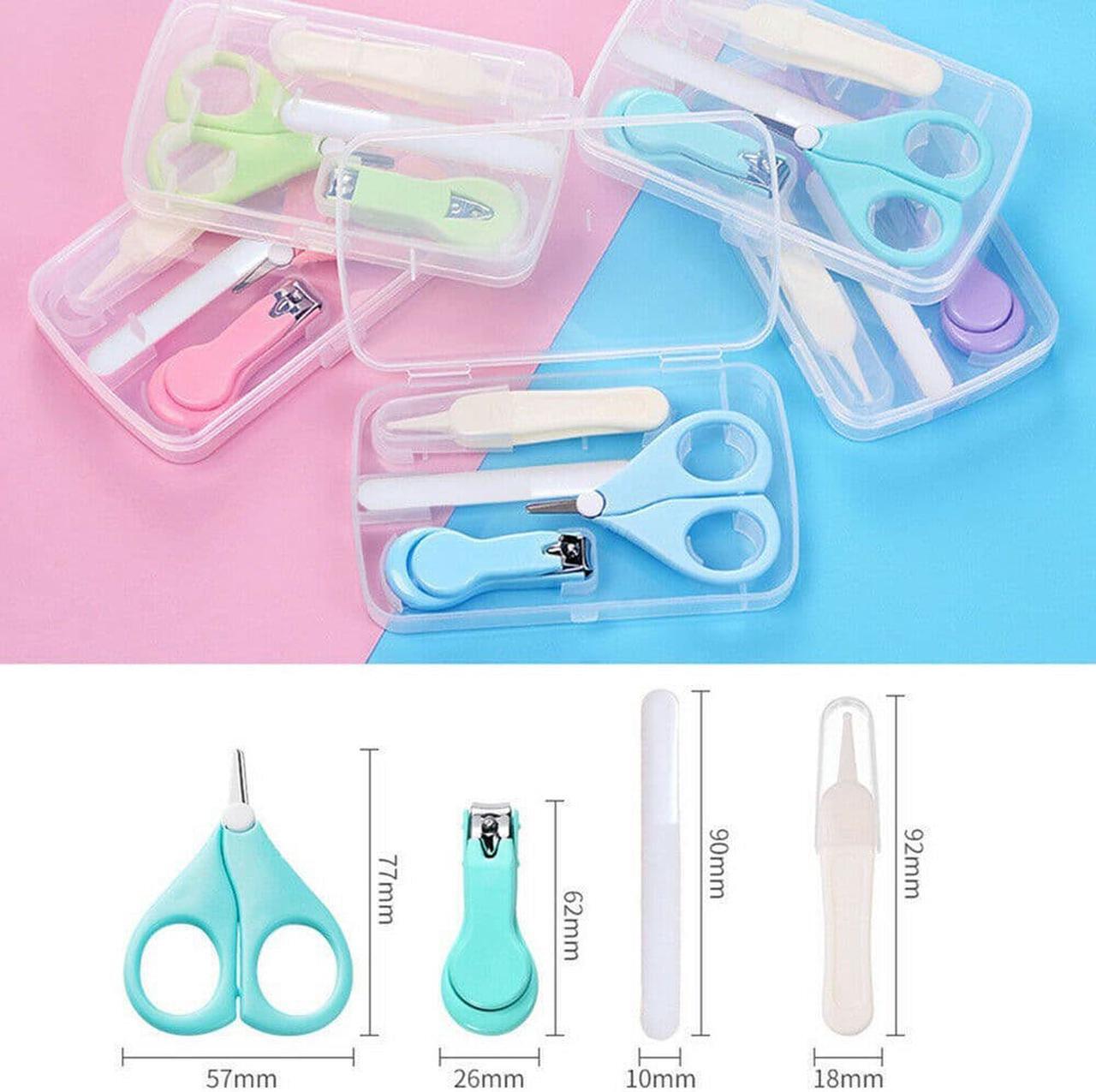 Alt view image 4 of 5 - 4-in-1 Baby Newborn Grooming Kit Nail Clippers Scissor Nail File Tweezer Set