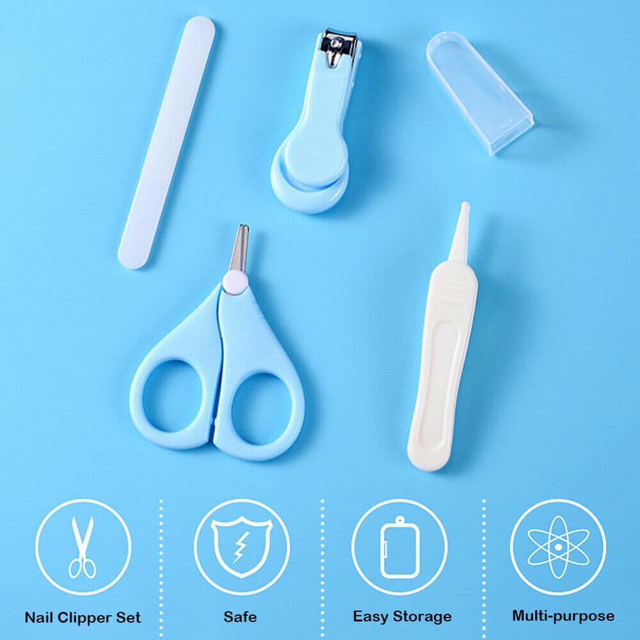 Alt view image 3 of 5 - 4-in-1 Baby Newborn Grooming Kit Nail Clippers Scissor Nail File Tweezer Set