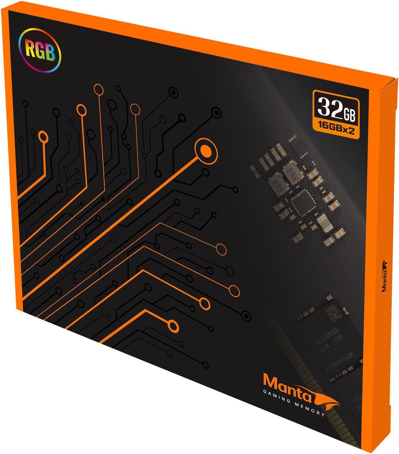 Alt view image 5 of 5 - V-COLOR Manta XSky DDR5 32GB (16GBx2) 6200MHz CL36 Compatible for Intel XMP Gaming Desktop Ram Memory Dual Rank 1.3V High End Jet Black Heatsink- Jet Black (TMXSL1662836KWK)