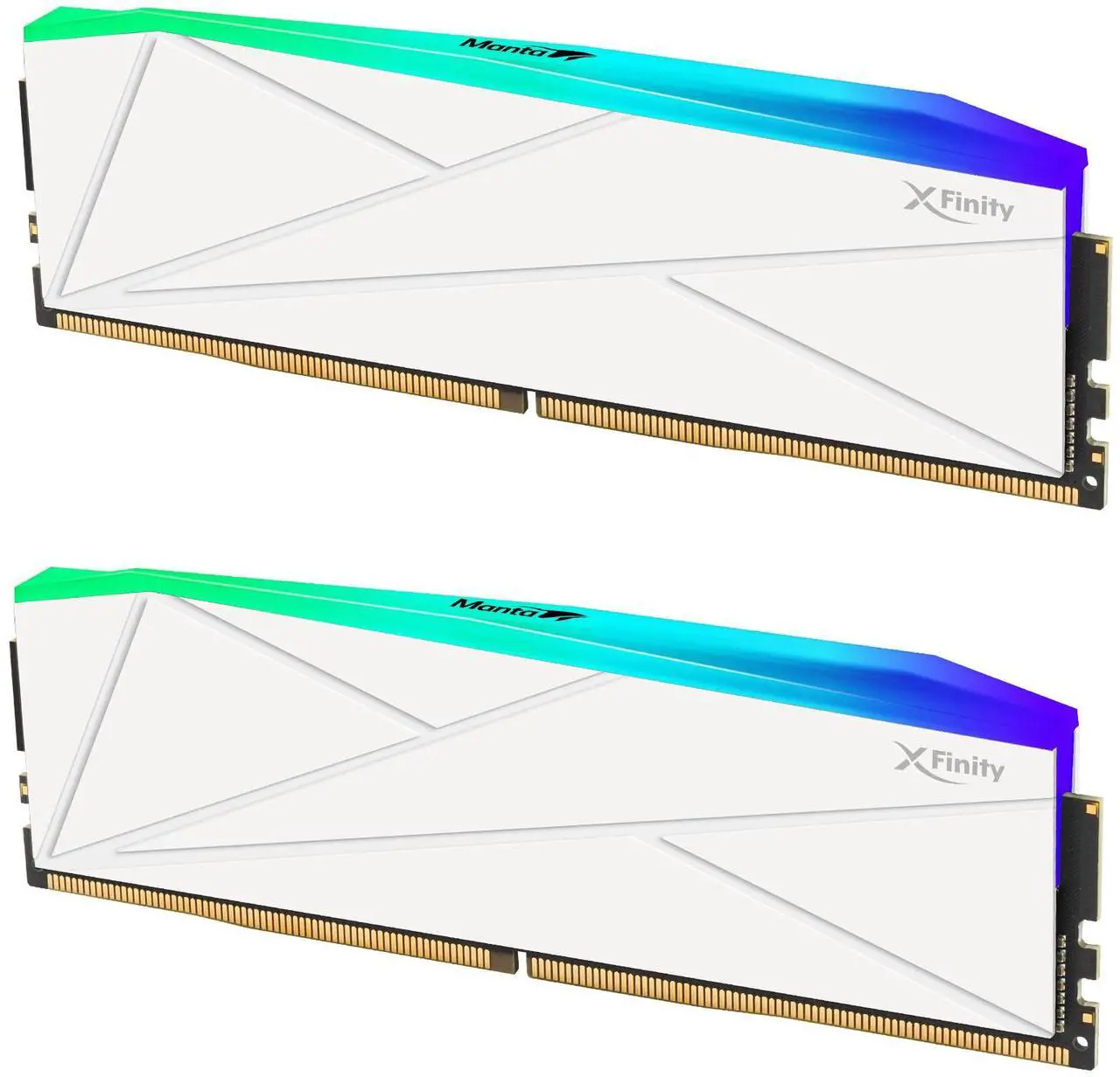 Alt view image 2 of 2 - V-COLOR Manta XFinity RGB DDR5 32GB (16GBx2) 8000MHz XMP 3.0 & AMD EXPO
CL38 1.45V RGB Gaming Desktop Upgrade RAM U-DIMM Memory Module SK Hynix IC - WHITE (TMXFL1680838WWK)