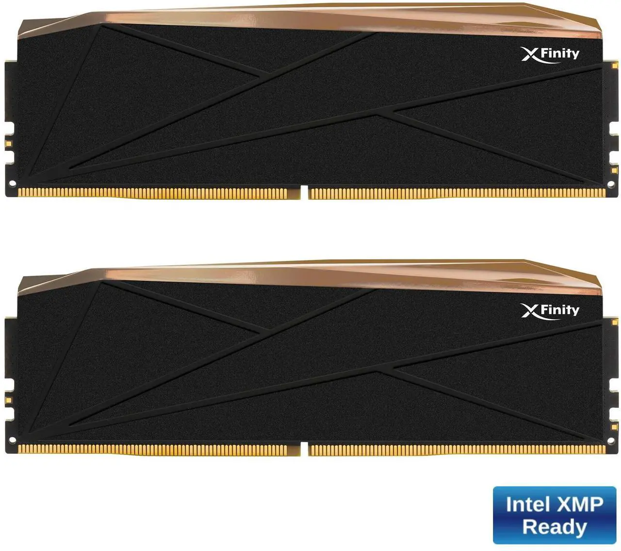 Main image of V-COLOR Manta XFinity RGB DDR5 32GB (16GBx2) 8200MHz CL38 1.45V RGB Gaming Desktop Upgrade RAM CUDIMM Memory Module SK Hynix IC -Black / Gold (TMXFCL1682838KGK)
