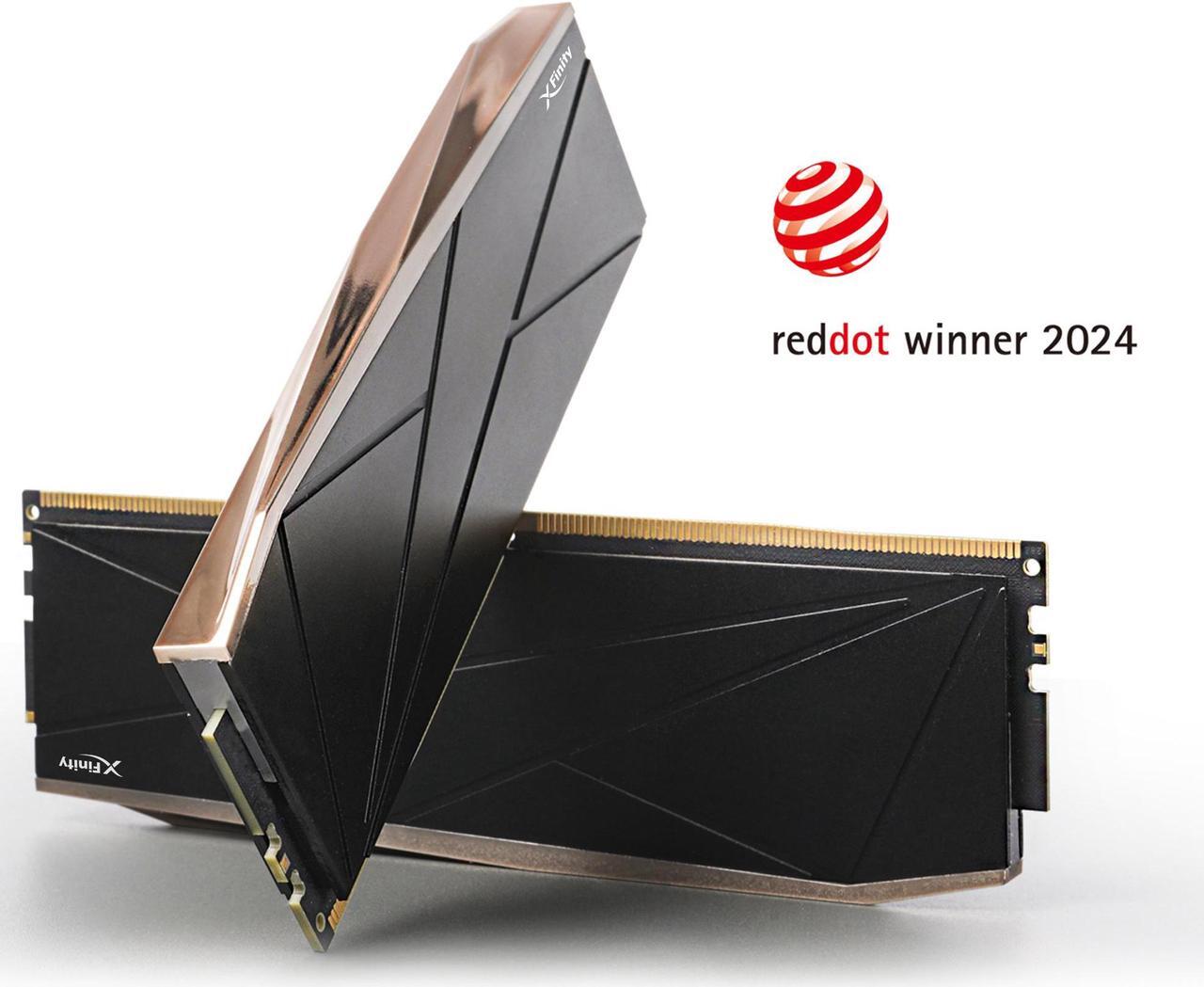 Alt view image 3 of 3 - V-COLOR Manta XFinity RGB DDR5 48GB (24GBx2) 8600MHz CL40 1.45V RGB Gaming Desktop Upgrade RAM CUDIMM Memory Module SK Hynix IC - Black / Silver (TMXFCL2486840KSK)