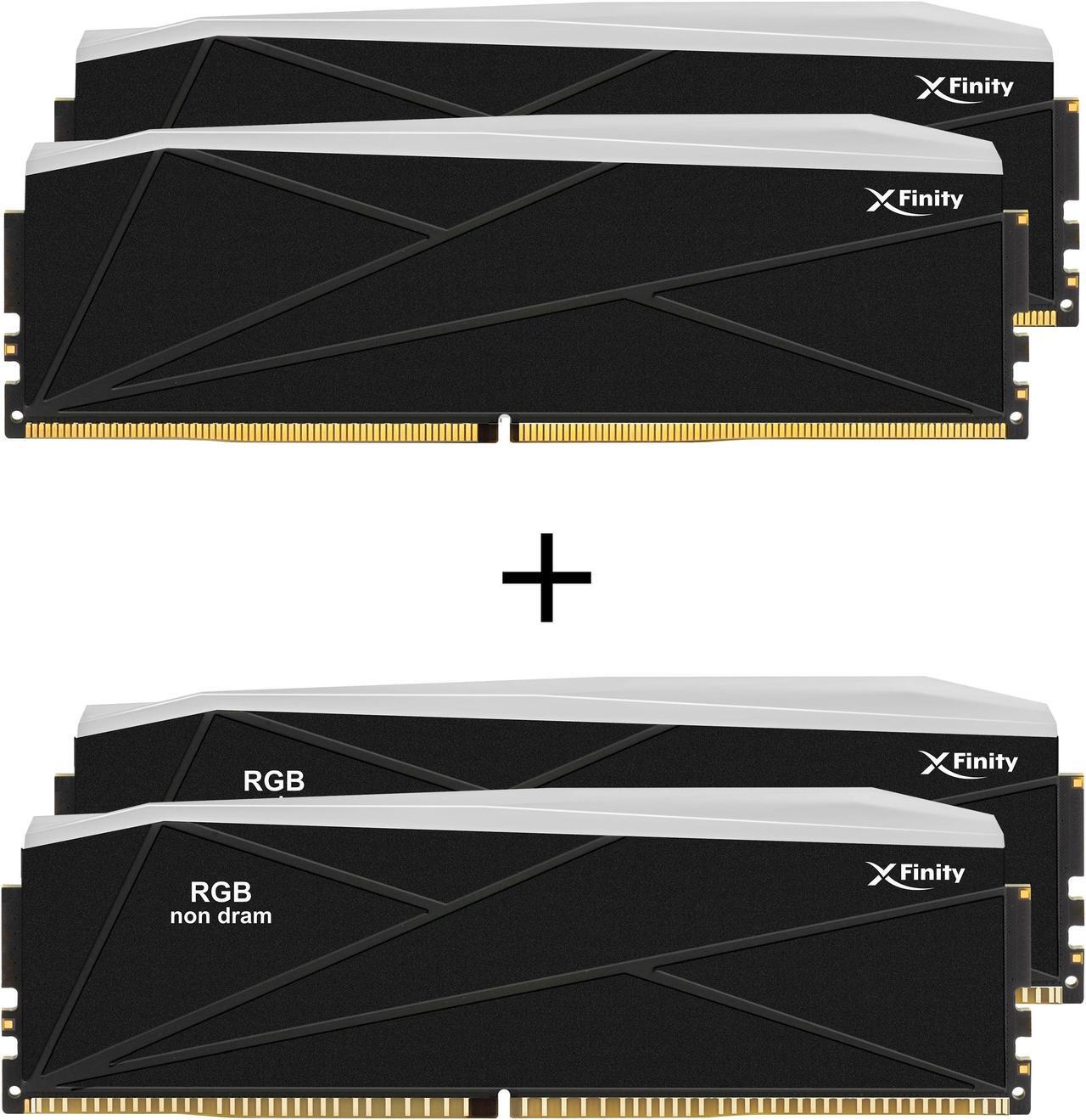 Alt view image 3 of 4 - V-COLOR DDR5 SCC 2+2 KIT Manta XFinity 32GB(16GBx2) 7200MHz with RGB Filler kit CL34 1.4V RGB Gaming Desktop Upgrade RAM Memory Module - Black (TMXFL1672834KW-DK)
