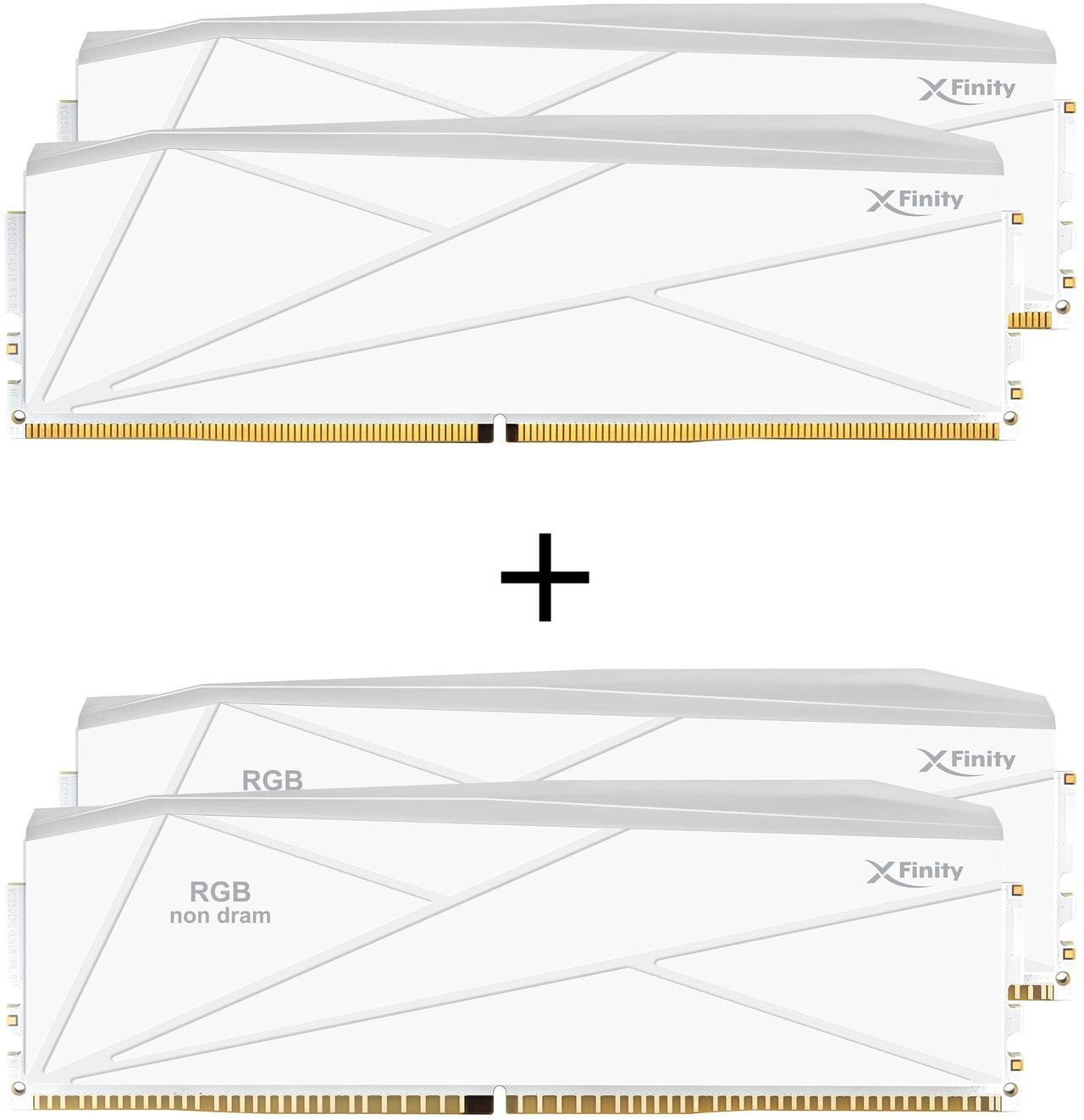 Alt view image 3 of 4 - V-COLOR DDR5 SCC 2+2 KIT Manta XFinity 48GB(24GBx2) 7600MHz with RGB Filler kit CL36 1.4V RGB Gaming Desktop Upgrade RAM Memory Module - White (TMXFL2476836WW-DW)